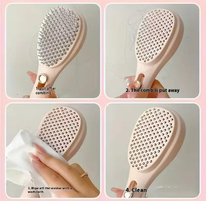Self-Cleaning Scalp Massage Hair Brush