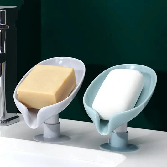 Leaf-Shaped Suction Cup Soap Dish