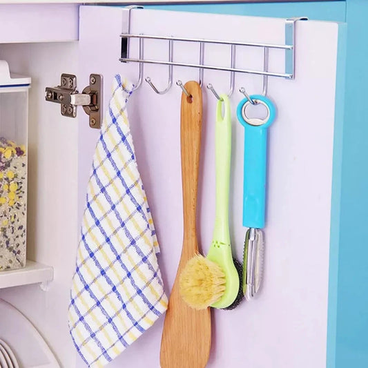 Over Door Stainless Steel Hook Rack