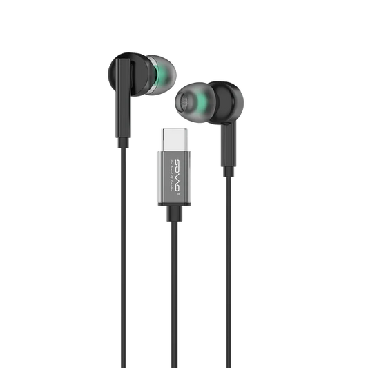 SOVO SH-12 Type-C Handsfree | Wired USB-C Earphones with HD Microphone & Deep Bass