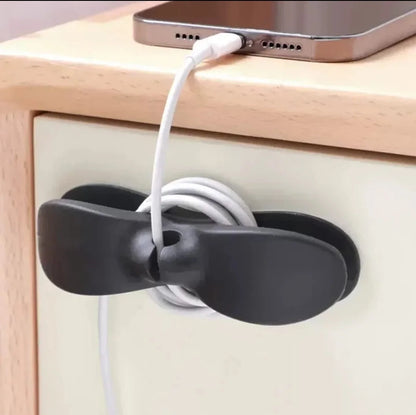 Self-Adhesive Desk & Appliance Cable Organizer Management System