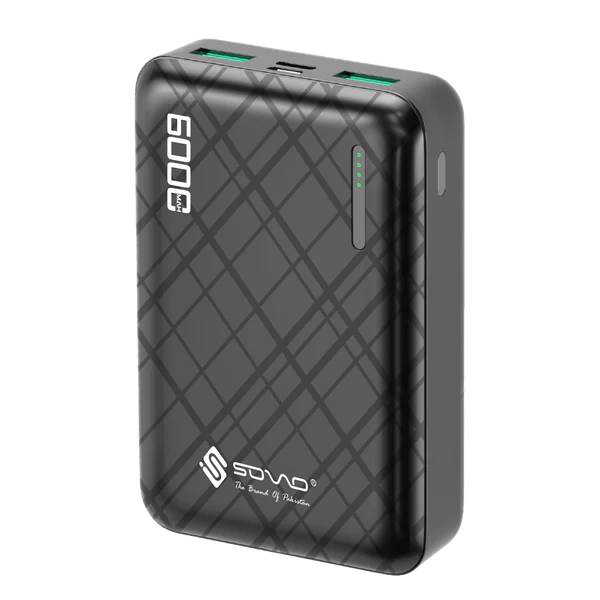 SOVO SPB-695 CROSS Power Bank 6000mAh Fast Charging Portable Power Bank