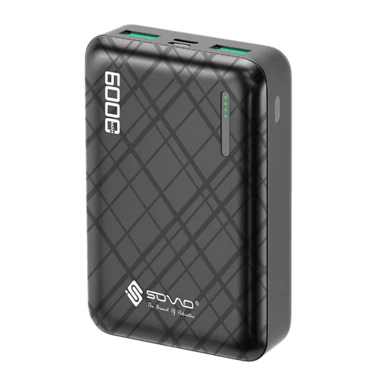 SOVO SPB-695 CROSS Power Bank 6000mAh Fast Charging Portable Power Bank