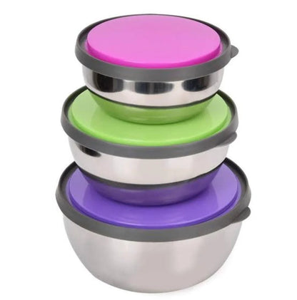 Stainless Steel Storage Bowls Set of 3