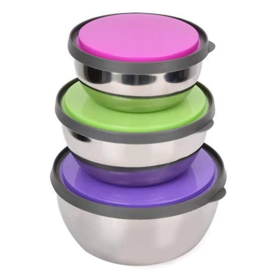 Stainless Steel Storage Bowls Set of 3