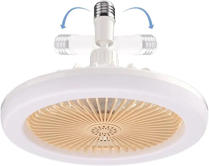 3-Speed Adjustable Blade-Less Fan Lamp for Bedroom & Living Room