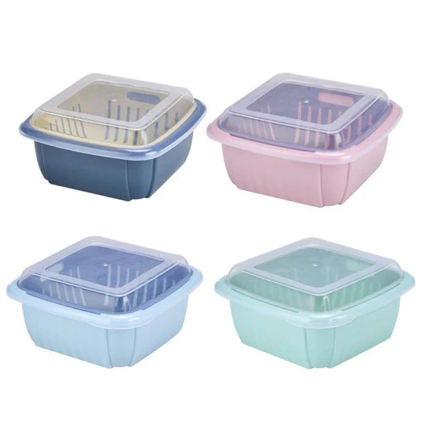 Stackable Fridge Organizer with Lid,