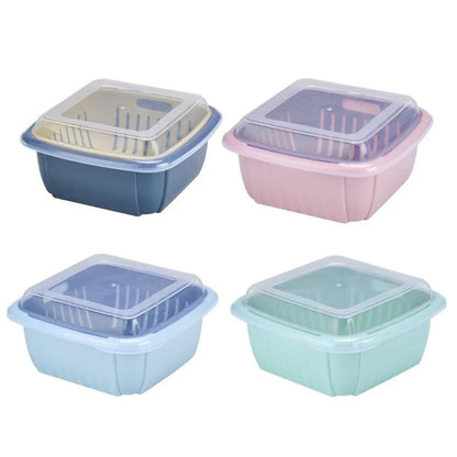 Stackable Fridge Organizer with Lid,