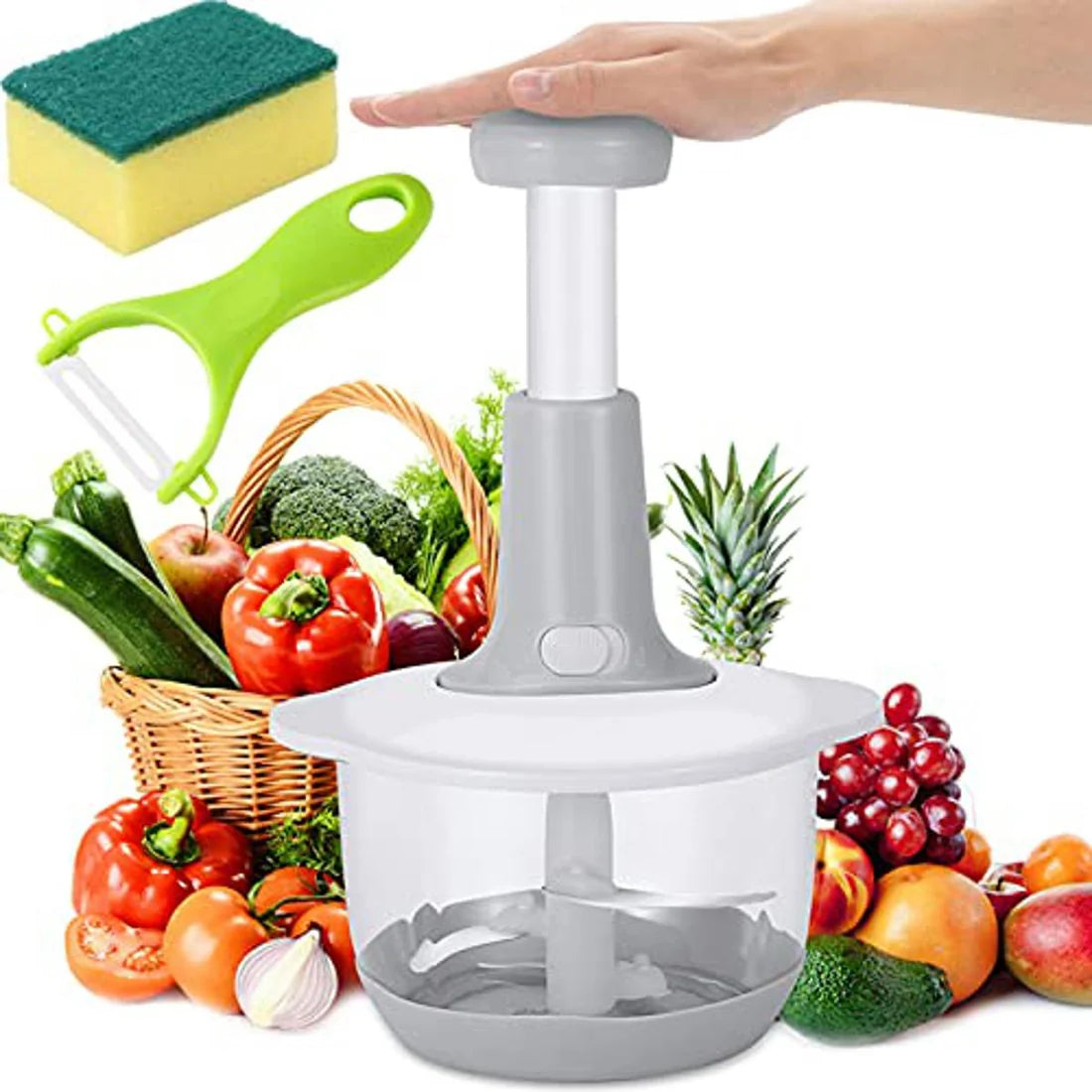 Multi-Blade Kitchen Chopper for Meat, Garlic, Onion & Herbs