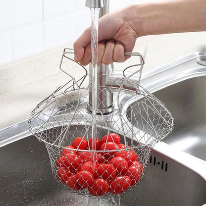 Foldable Stainless Steel Chef Basket