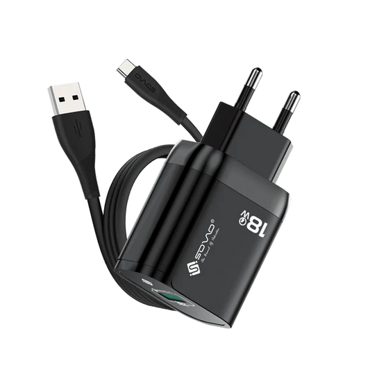 18W Fast Wall Charger with USB-C Cable | USB Fast Charging Adapter Kit
