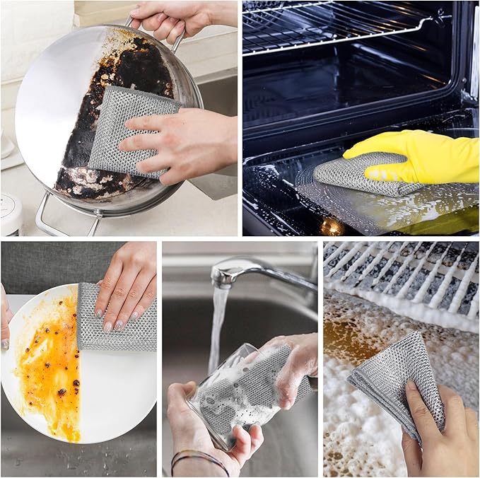 Product Title  Wire Dishcloth Scrubber 10Pcs