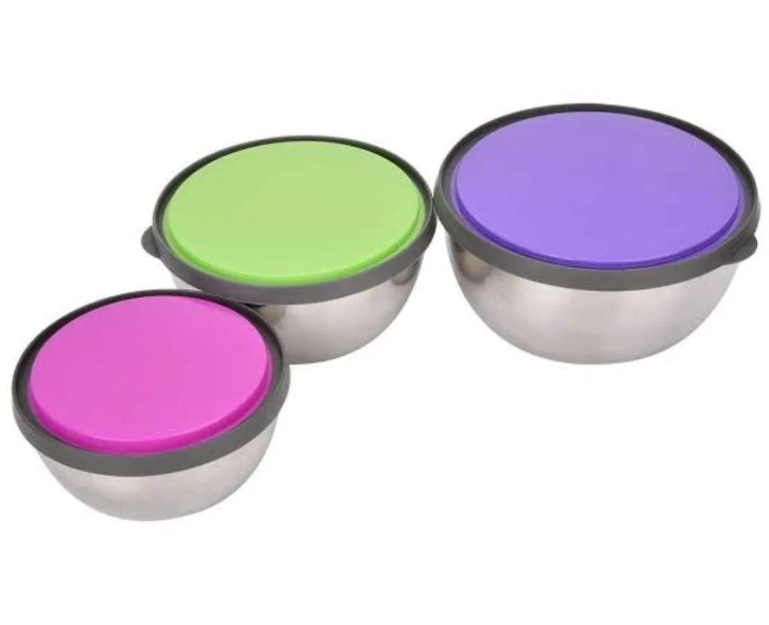 Stainless Steel Storage Bowls Set of 3