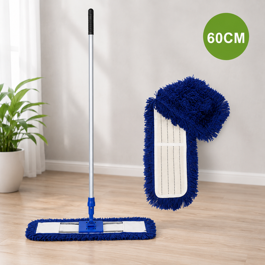 60CM Acrylic Dust Mop | Heavy Duty Microfiber Floor Dust Mop with Long Handle