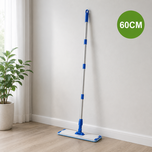 Flat Microfiber Mop 60cm with Telescoping Pole