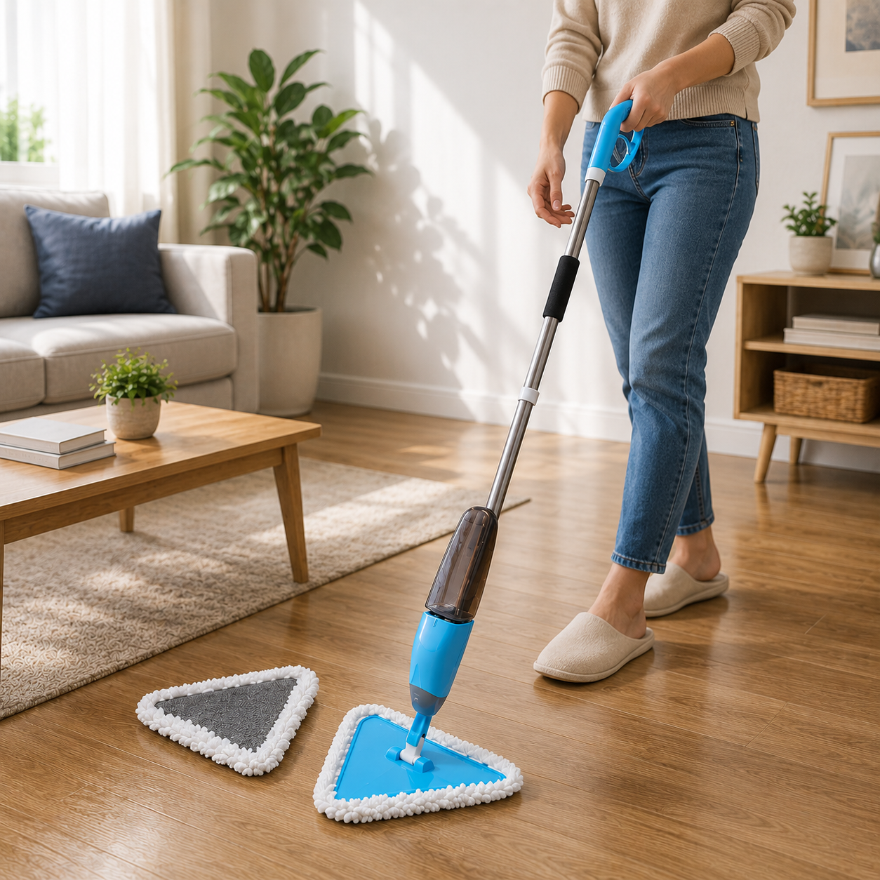 Triangle Spray Mop with Built-In Water Tank