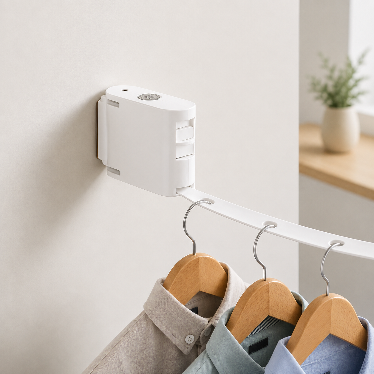 Space-Saving Indoor/Outdoor Laundry Line