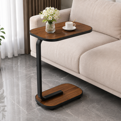 Movable Rolling End Table with Wheels
