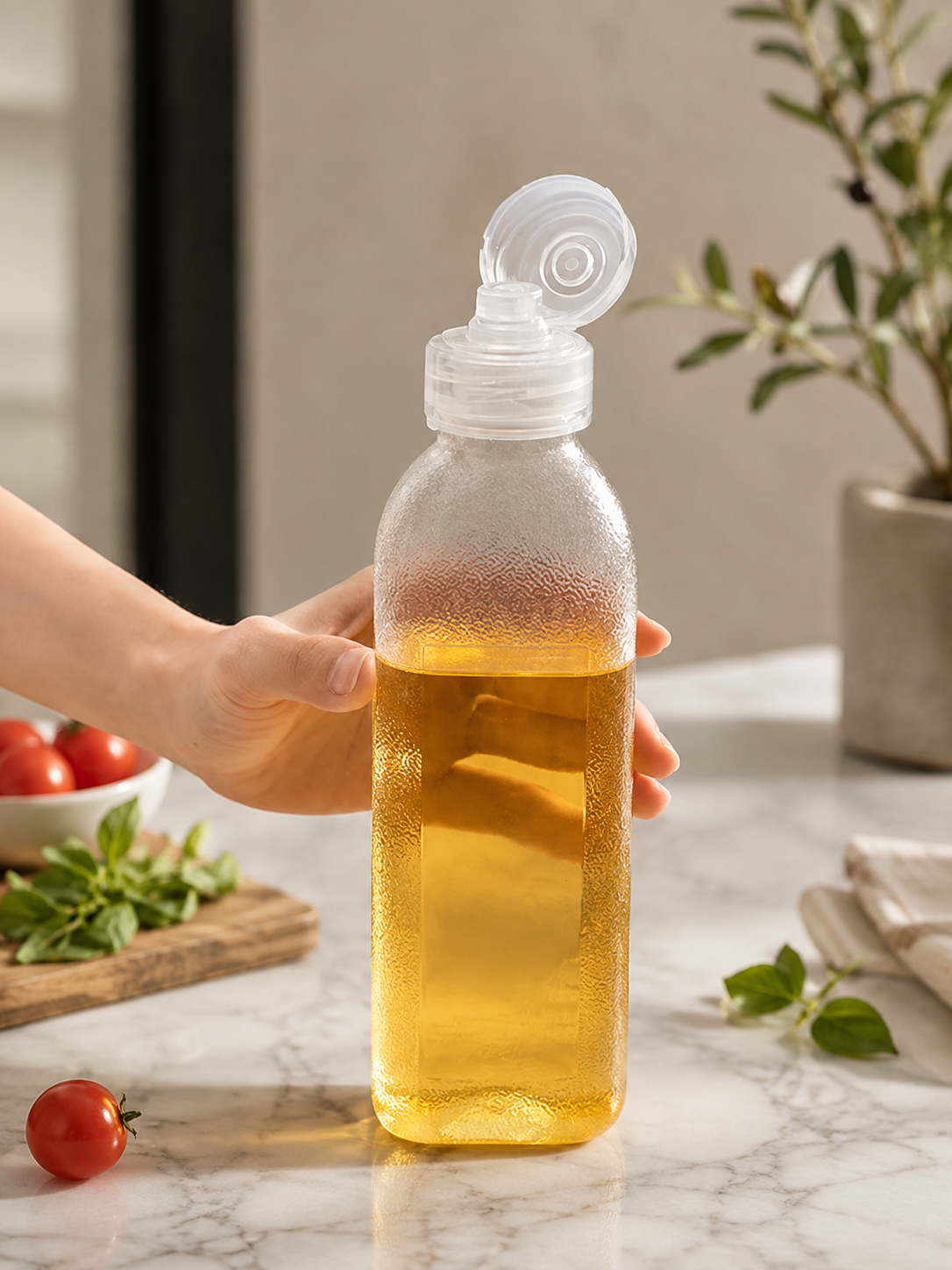 Automatic Flip Top Oil & Sauce Dispenser Bottle