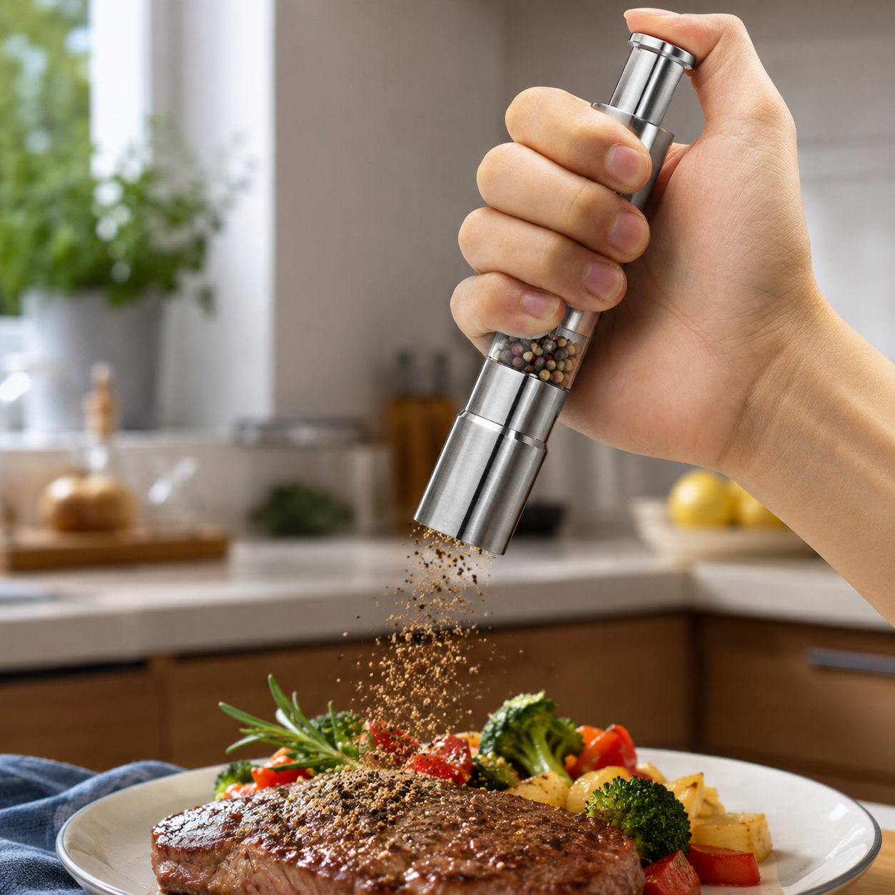 Manual 2 in 1 Salt and Pepper Grinder
