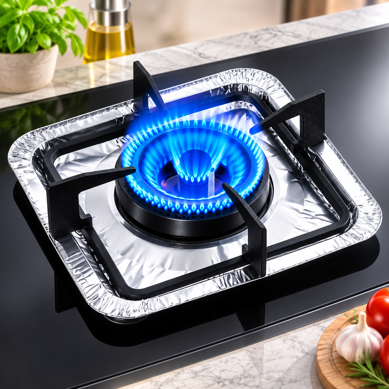 Disposable Aluminum Foil Gas Stove Burner Cover Liners ( 10 pcs)