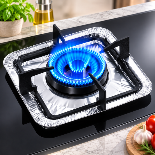 Disposable Aluminum Foil Gas Stove Burner Cover Liners ( 10 pcs)