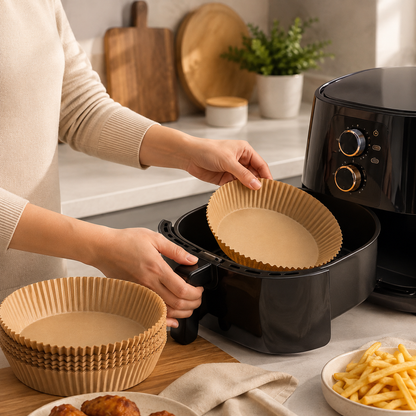 Disposable Air Fryer Parchment Liners (50 Pack, Round)