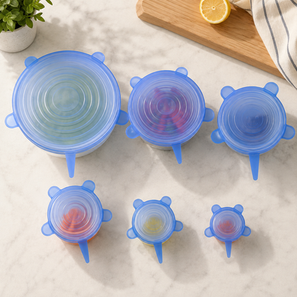 Silicone Stretch Lids Set (6 Pcs)