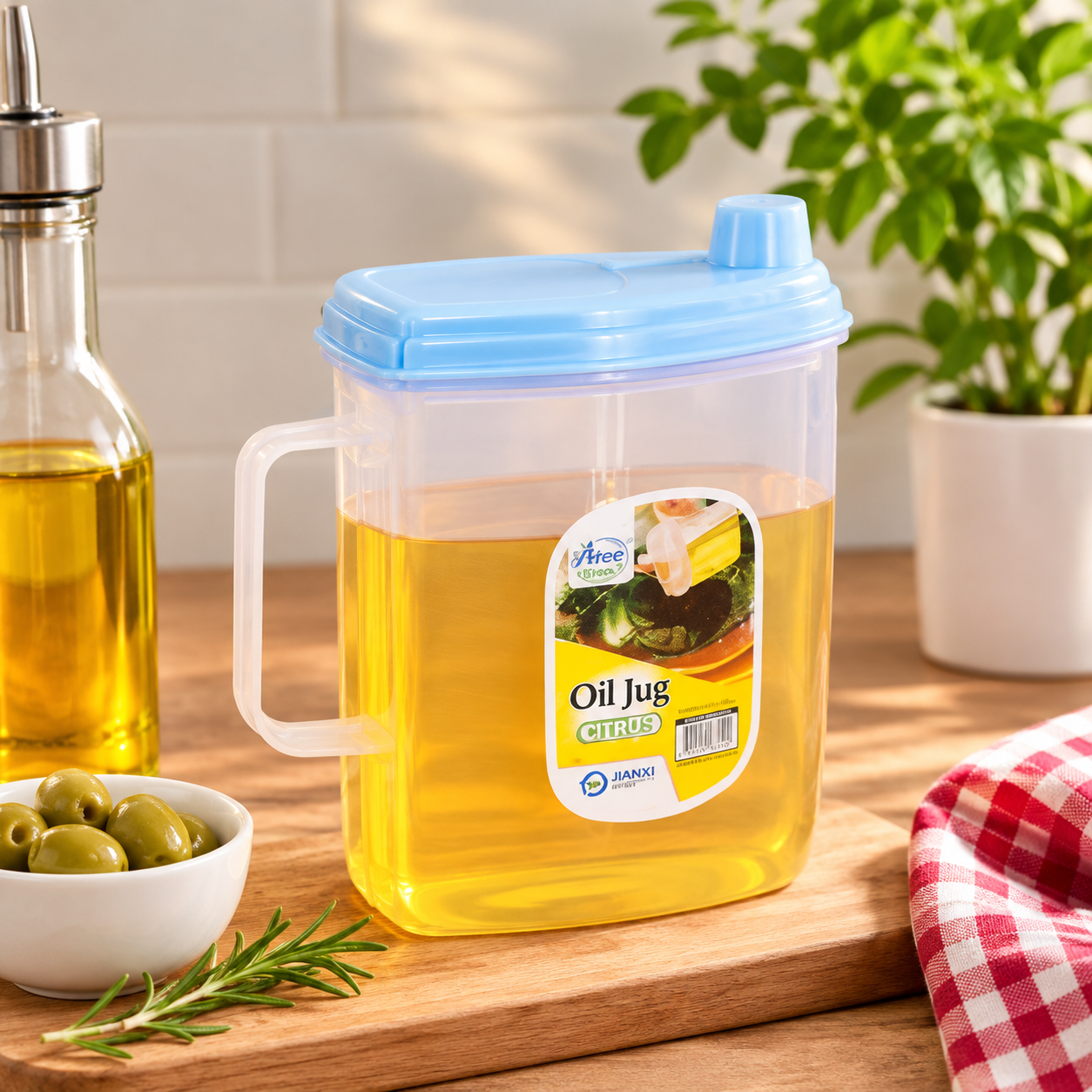 Plastic Oil Storage Jug with Handle