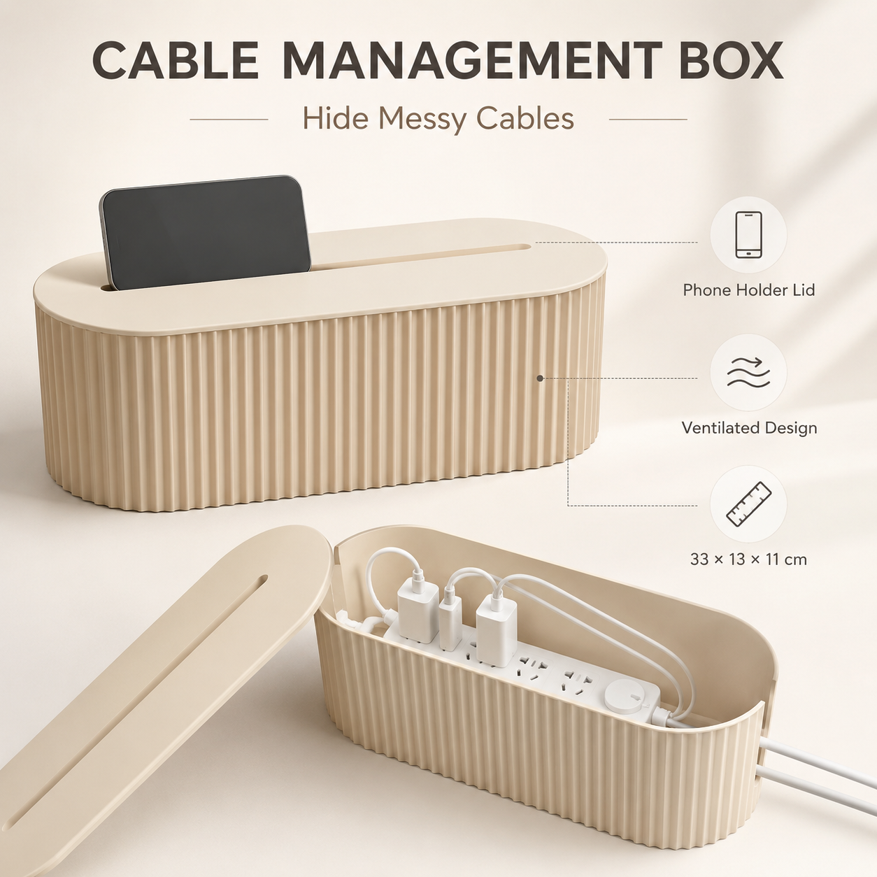 Ribbed Wire Organizer for Desk