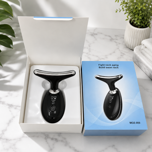 LED Light Therapy Face & Neck Massager for Anti-Aging