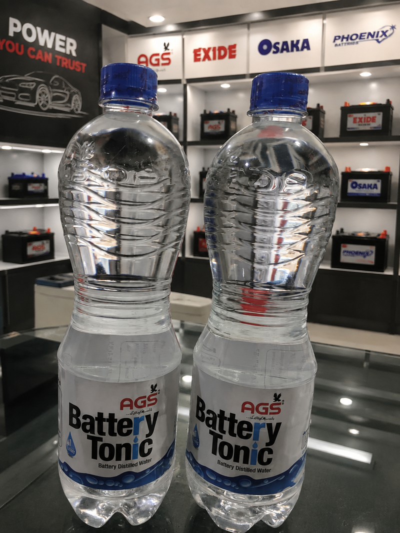 AGS Battery Tonic – Distilled Water for Batteries (2 Bottles)