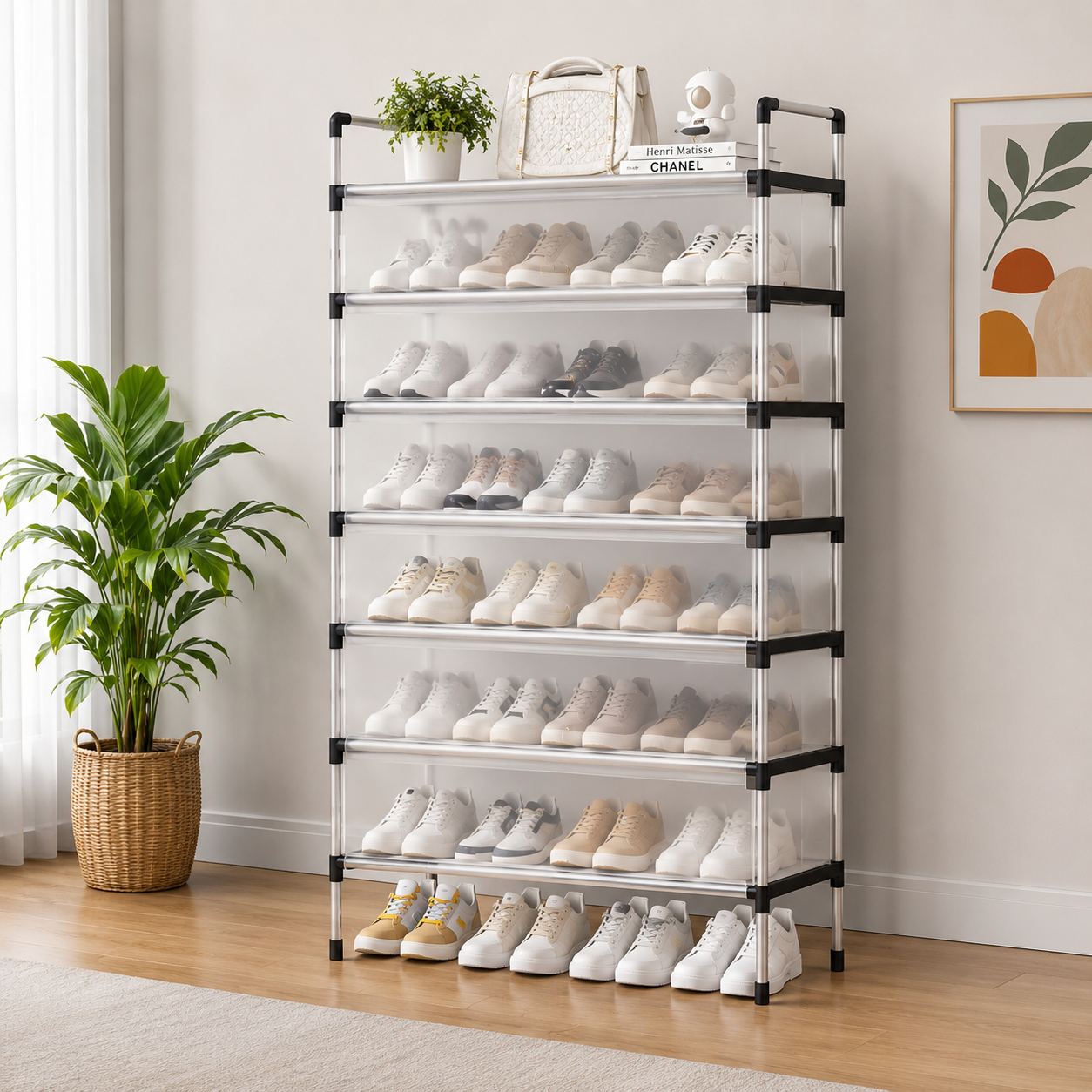 Multi Tier Dustproof Shoe Rack