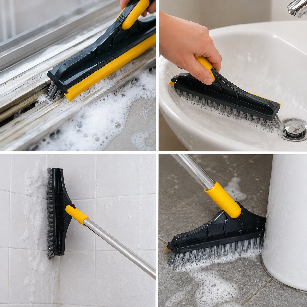 Cleaning Brush with Squeegee