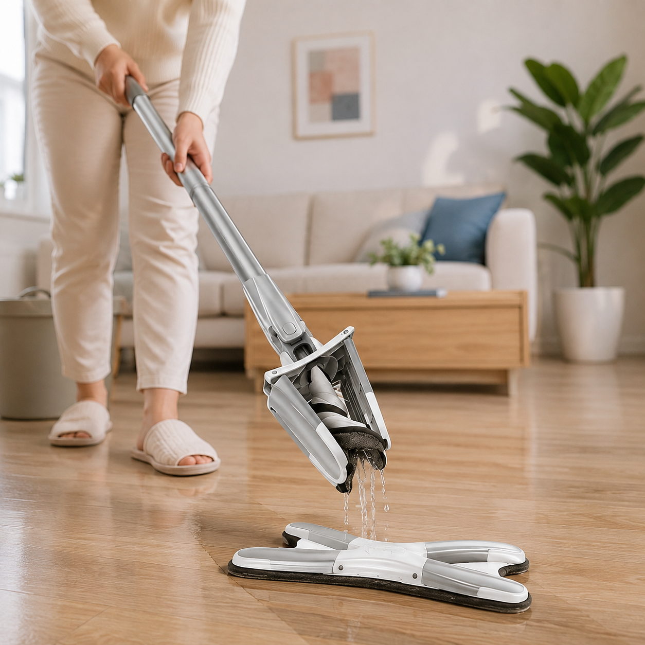 Flat Squeeze Mop with Stainless Steel Handle