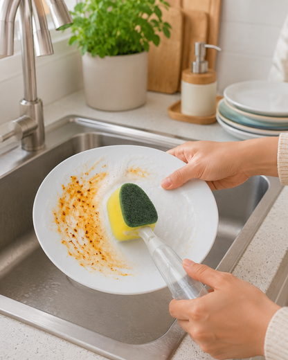 Liquid Soap Dispensing Dish Brush