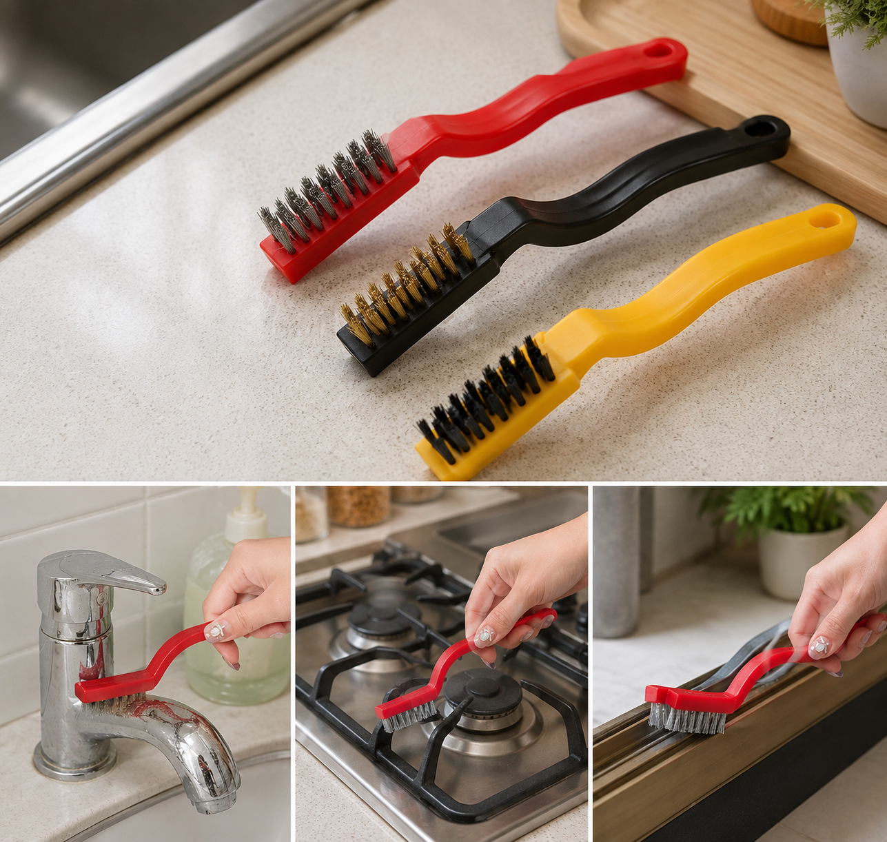 Multi-Purpose Wire Cleaning Brush Set 3Pcs