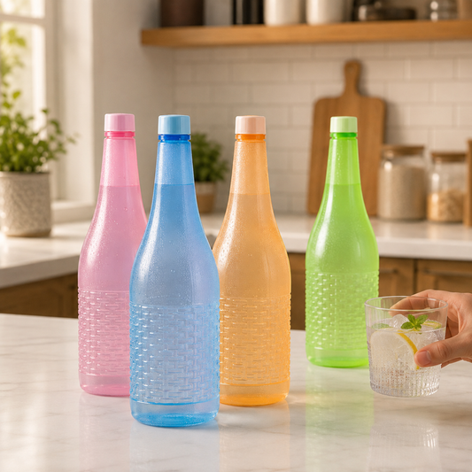Textured Plastic Water Bottles