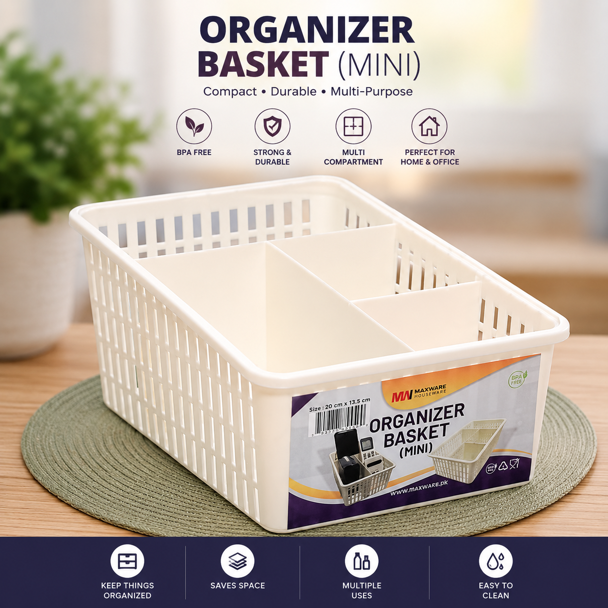 Mini Storage Organizer Basket