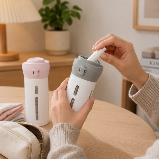 Multi-Compartment Travel Dispenser Bottl