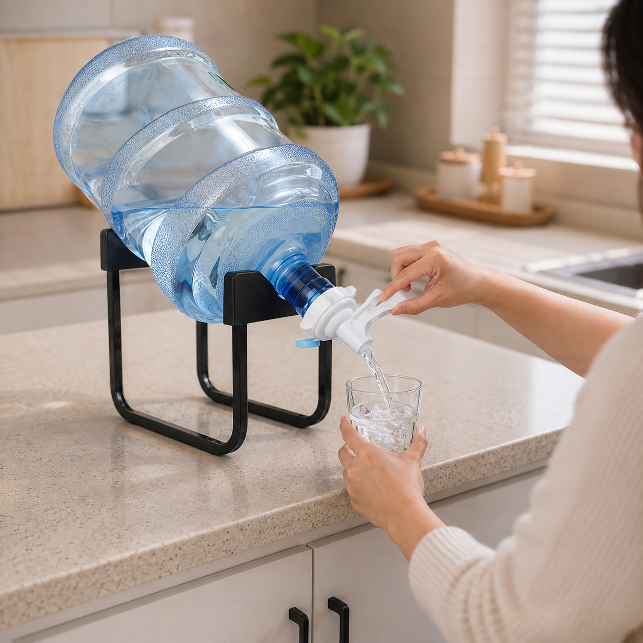 Wall Mounted Water Bottle Dispenser Stand