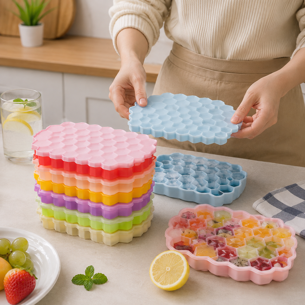 Flexible Honeycomb Ice Mold