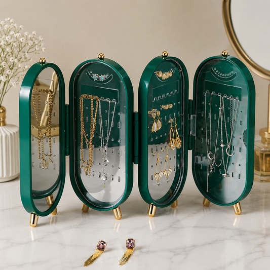 Jewelry Organizer Box with Mirror