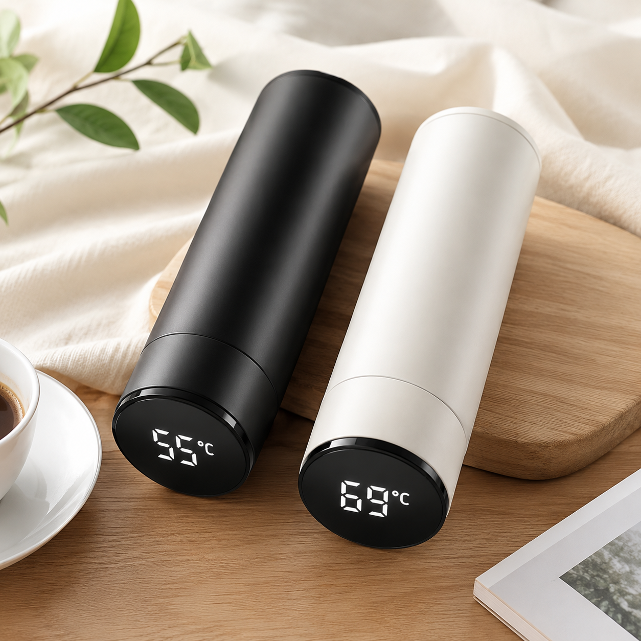 Smart Temperature Display Vacuum Insulated Stainless Steel Water Bottle