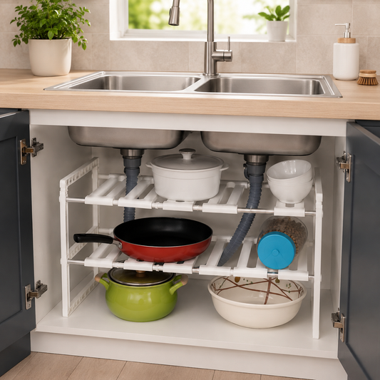 Expandable Under Sink Storage Rack (2-Tier)