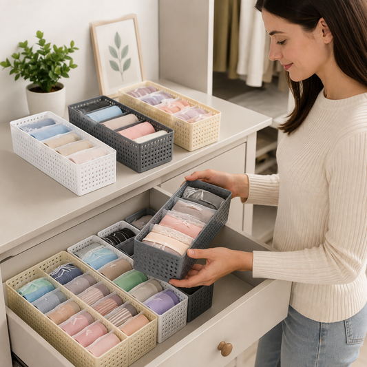 Foldable Drawer Storage Organizer Set