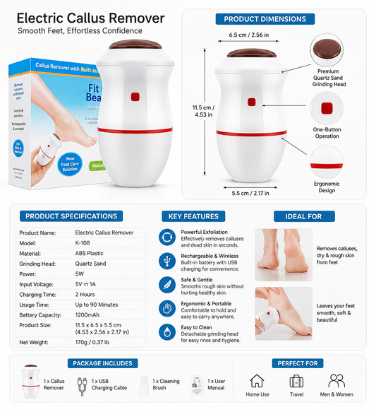 Rechargeable Foot File Tool