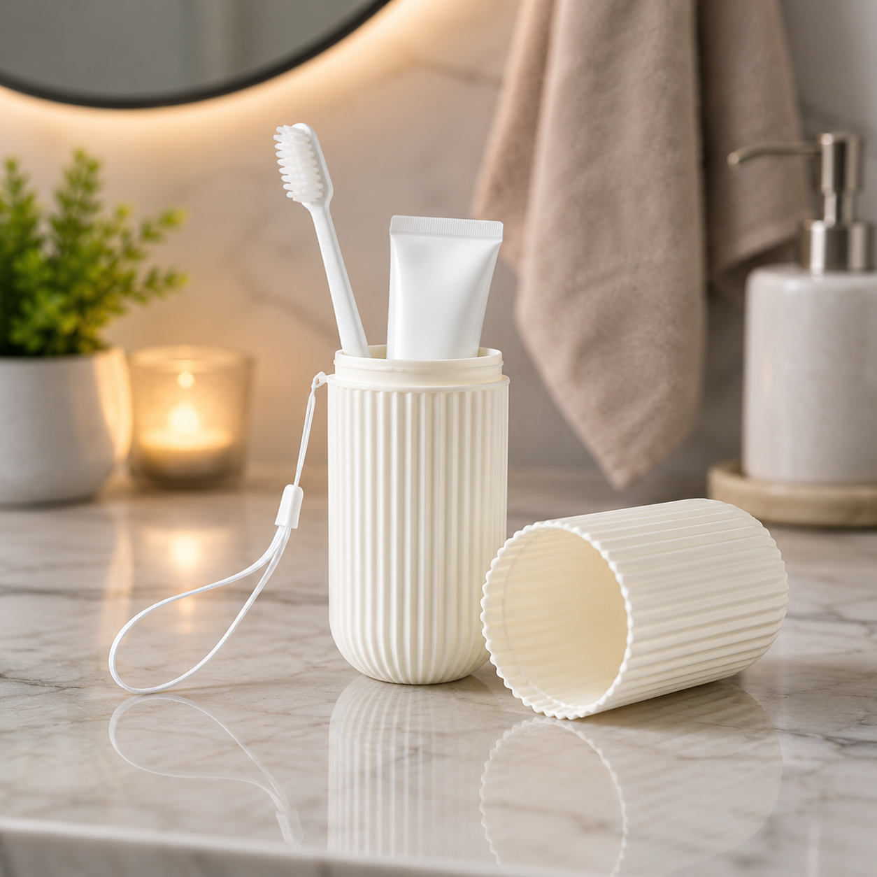 Portable Travel Toothbrush Holder Case Set