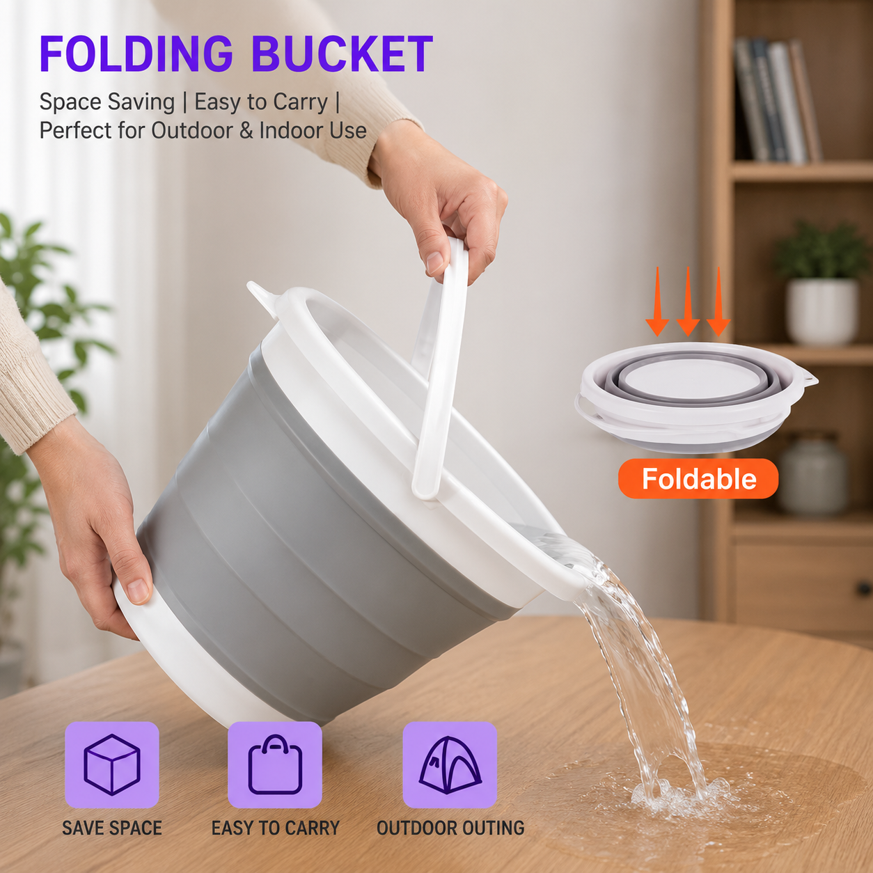 Collapsible Silicone Bucket