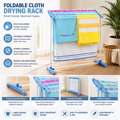 Foldable Clothes Drying Rack
